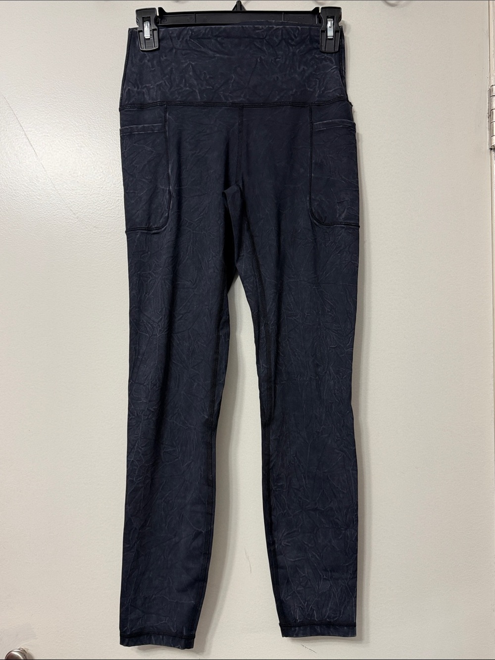 JoyLab Navy Textured High-Rise Leggings with Side Pockets